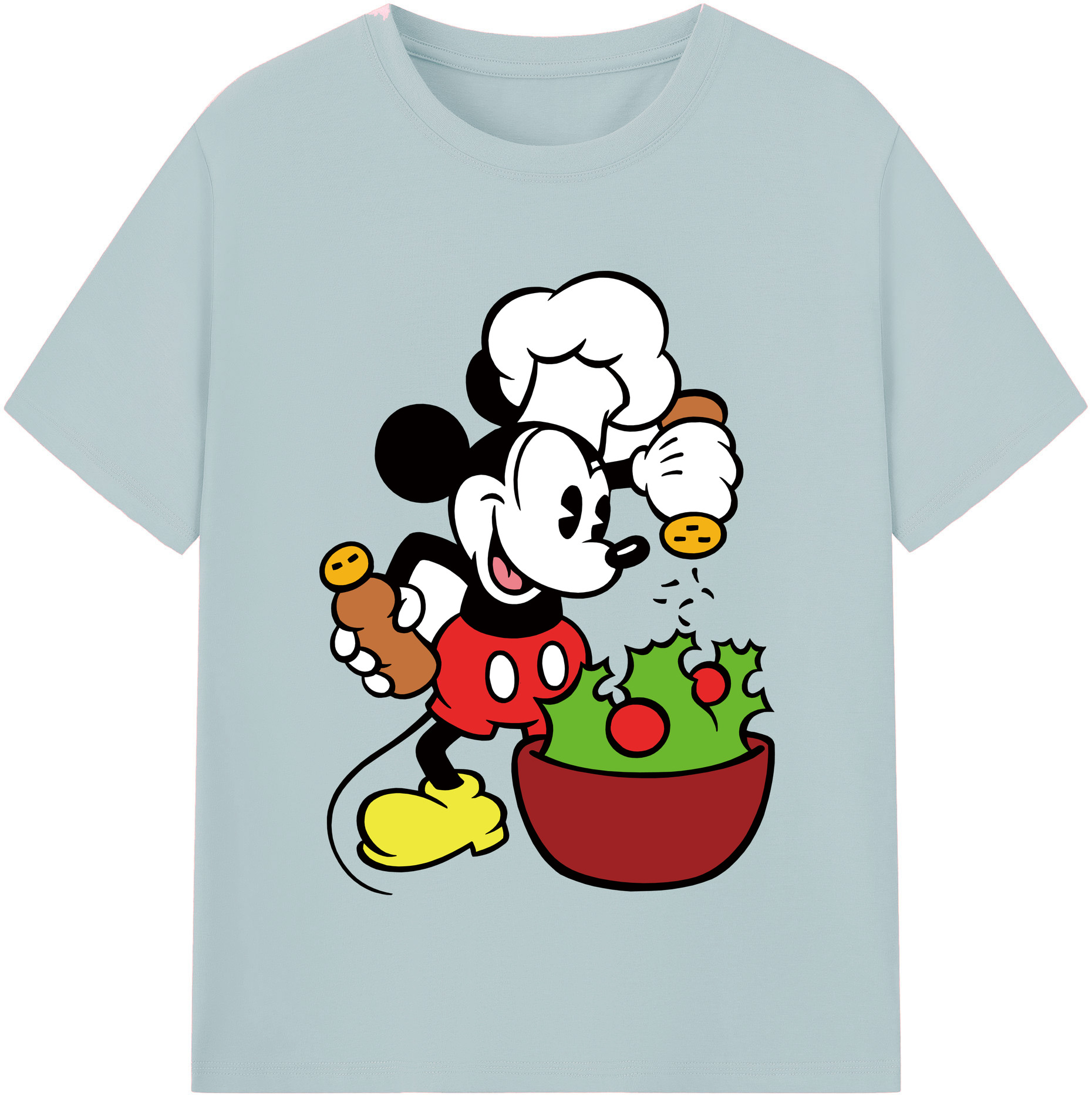 （画像用） ミッキーマウス Mickey Mouse 綿100％半袖Tシャツ（フロントプリント）